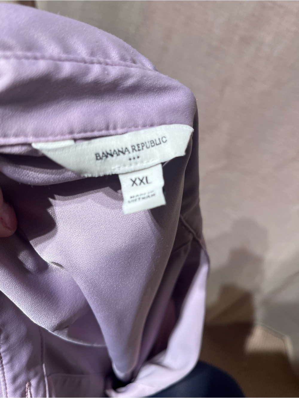 2 banana republic silky classic shirts - xxl - lavender and periwinkle - Picture 15 of 16